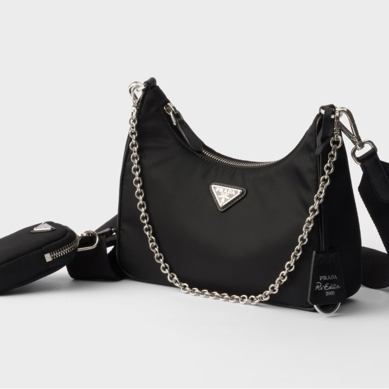 Prada Reedition 2005 Black Nylon Shoulder Crossbody Bag